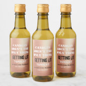 Fun Birthday Gezegde Roos Gold 30th Mini Wijn Etiket (Flessen)