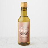 Fun Birthday Gezegde Roos Gold 30th Mini Wijn Etiket (Voorkant)