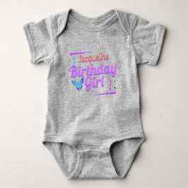 Fun Birthday Girl met Baby-naam Romper