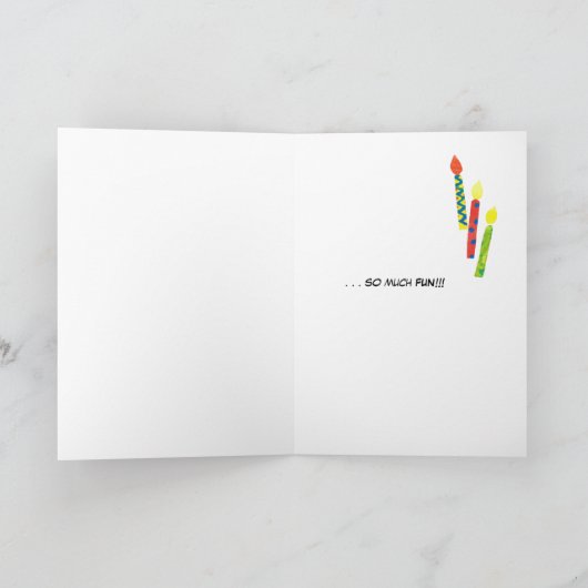 Fun Birthday-kaart met kaarsen Kaart (Binnen)