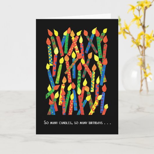 Fun Birthday-kaart met kaarsen Kaart (Gele Bloem)