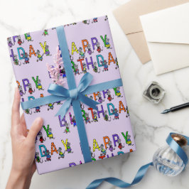 Fun Birthday Mice Cadeaupapier