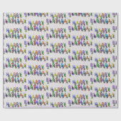 Fun Birthday Mice met Polka Dots Cadeaupapier (Vlak)