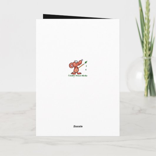 Fun Birthday Moose Waterverf Animal Humor Kaart (Achterkant)