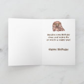 Fun Birthday Owl Einde van het krappe Jaar Humor Feestdagen Kaart (Binnen)