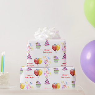 Fun Birthday Pattern Craft of Gift Cadeaupapier