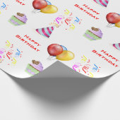 Fun Birthday Pattern Craft of Gift Cadeaupapier (Hoek)