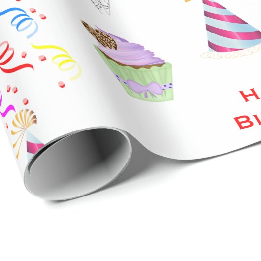 Fun Birthday Pattern Craft of Gift Cadeaupapier (Rol Hoek)