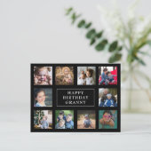 Fun Birthday Photo Collage Briefkaart (Staand voorkant)