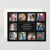 Fun Birthday Photo Collage Briefkaart (Voorkant / Achterkant)