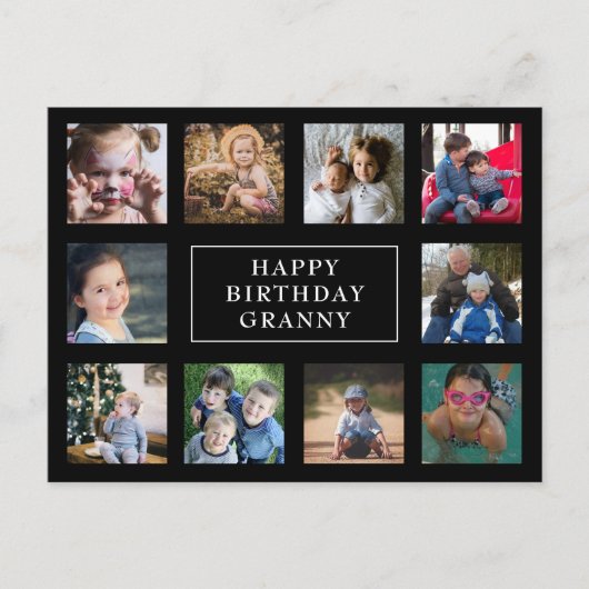 Fun Birthday Photo Collage Briefkaart (Voorkant)