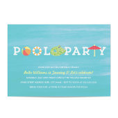 Fun Birthday Pool Party Invitation Kaart