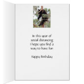 Fun Birthday Social Distancing Covid19 Beer Animal (Binnen (Rechts))