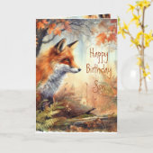 Fun Birthday Son Trots op dierlijke Natuur Kaart (Gele Bloem)