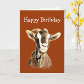 Fun Birthday, van de oude geit die van je houdt Kaart (Gele Bloem)