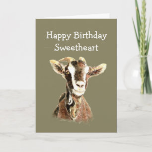 Fun Birthday, van de oude geit die van je houdt Kaart