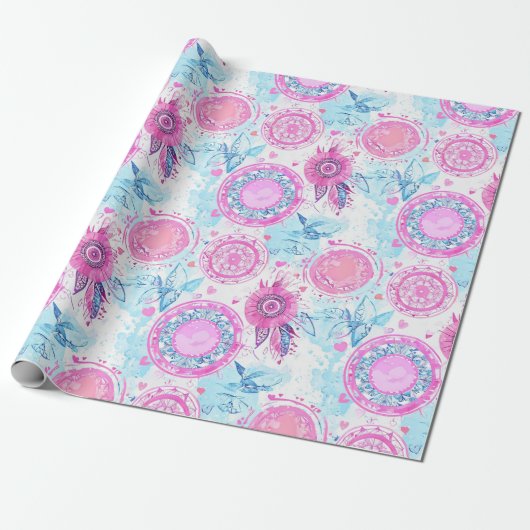 Fun Birthday Wrapping Paper Cadeaupapier (Uitgerold)