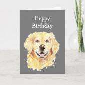Fun Birthday Young Once Laughing Golden Retriever Kaart (Voorkant)