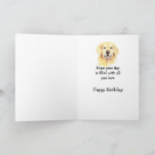 Fun Birthday Young Once Laughing Golden Retriever Kaart (Binnen)