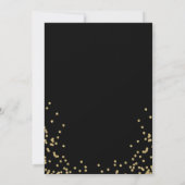 Fun Black and Gold 50th Birthday Party Invitation Kaart (Achterkant)