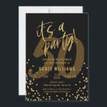 Fun Black and Gold 50th Birthday Party Invitation Kaart<br><div class="desc">Fun Black and Gold 50th Birthday Party Invitation</div>