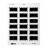 Fun Black and White Stripe Address Sticker Labels (Full Sheet)