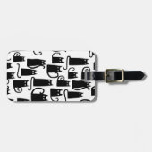 Fun Black Cat Bagagelabel (Voorkant horizontaal)