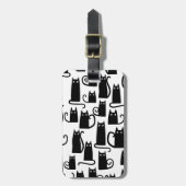 Fun Black Cat Bagagelabel (Voorkant verticaal)