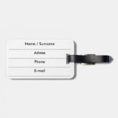 Fun Black Cat Falling Down Bagagelabel (Achterkant horizontaal)