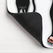 Fun Black Cat Falling Down Mousepad Muismat (Hoek)