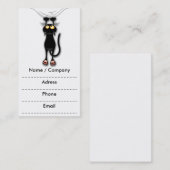 Fun Black Cat Falling Down Visitekaartjes (Voorkant / Achterkant)