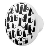 Fun Black Cat Keramische Knop (Rechts)
