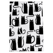 Fun Black Cat Medium Cadeauzakje (Achterkant)
