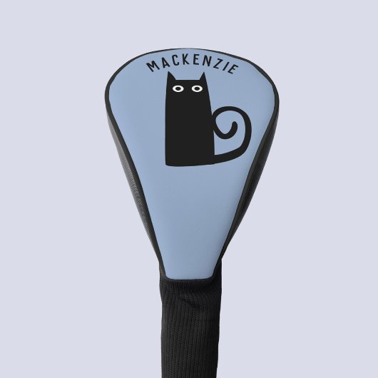 Fun Black Cat Personalized Golfheadcover