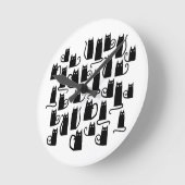 Fun Black Cat Ronde Klok (Hoek)