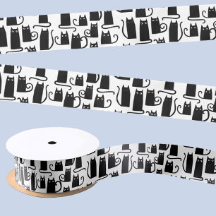 Fun Black Cat Satijnen Lint