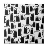 Fun Black Cat Tegeltje (Voorkant)