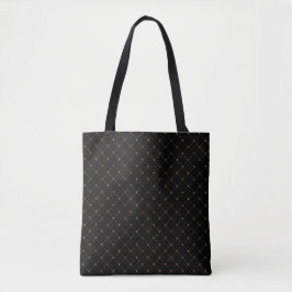 Fun Black en Gold Pattern Honey Bee Tote Bag