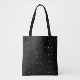 Fun Black en Gold Pattern Honey Bee Tote Bag