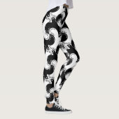 Fun Black en White Bird Pattern>Leggings Leggings (Rechts)