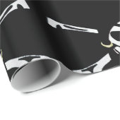 Fun Black en White Jolly Roger Cadeaupapier (Rol Hoek)