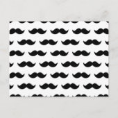 Fun Black en White Mustache Pattern 1 Briefkaart (Voorkant)