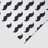 Fun Black en White Mustache Pattern 1 Tissuepapier (Detail)