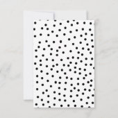 Fun Black en White Polka Dot Response Card RSVP Kaartje (Achterkant)