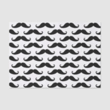 Fun Black en White Retro Handlebar Mustache