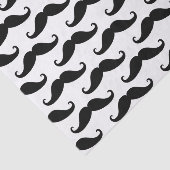 Fun Black en White Retro Handlebar Mustache Tissuepapier (Detail)