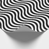 Fun Black en White Waves Cadeaupapier (Hoek)