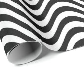 Fun Black en White Waves Cadeaupapier (Rol Hoek)