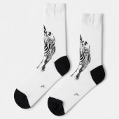 Fun Black en White Zebra Modern minimalist Sokken (Links)