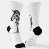 Fun Black en White Zebra Modern minimalist Sokken (Gebogen)